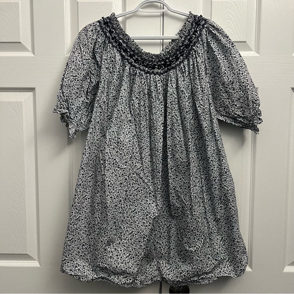 Doen Blue floral mini dress Sz S